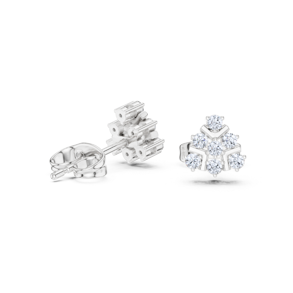 Aurora Snowflake Diamond Studs