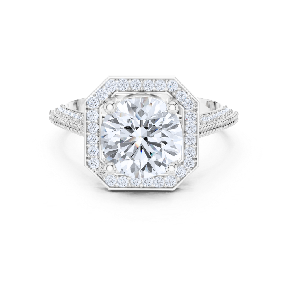 Imperial Octagon Halo Ring