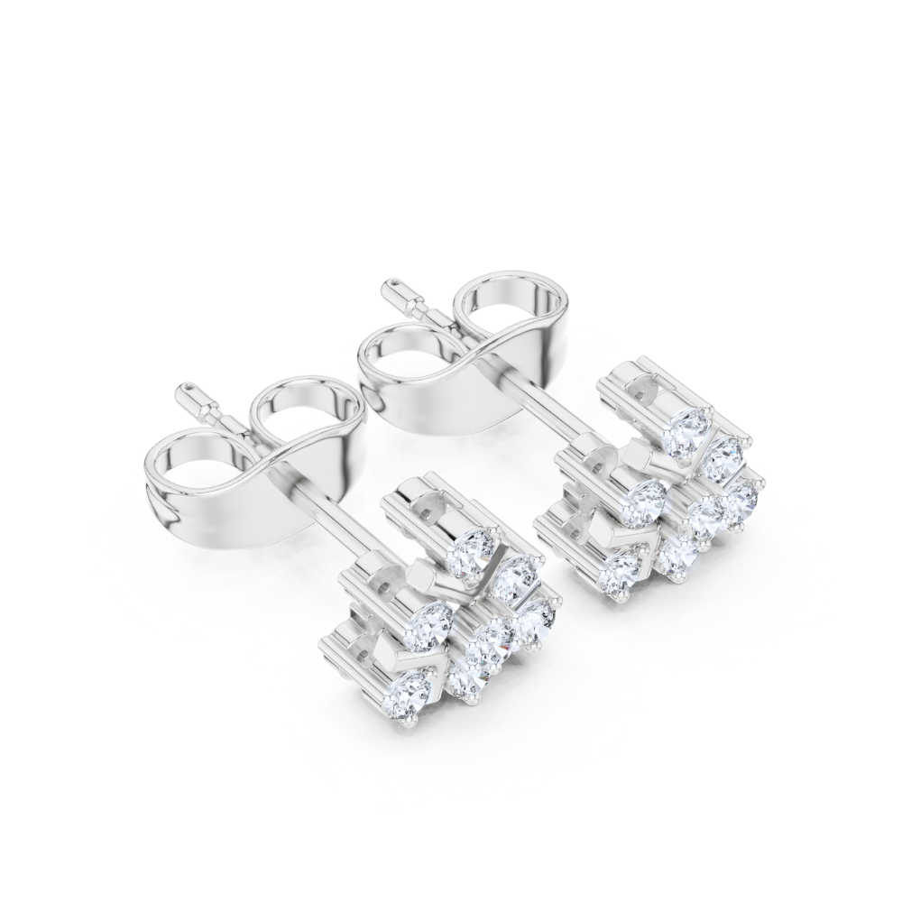 Aurora Snowflake Diamond Studs