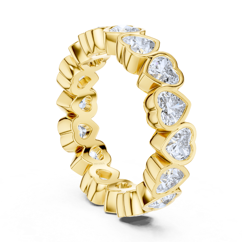 Endless Heart-Cut Diamond Eternity Ring