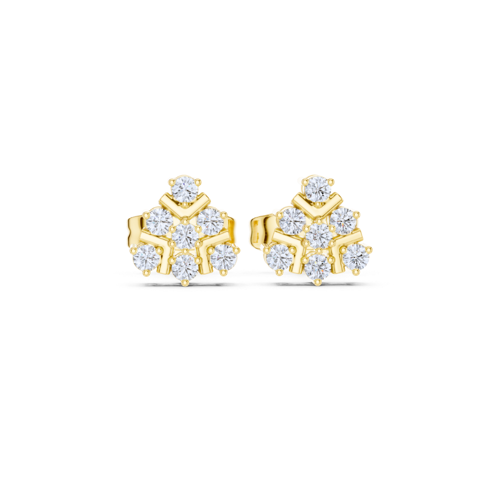 Aurora Snowflake Diamond Studs