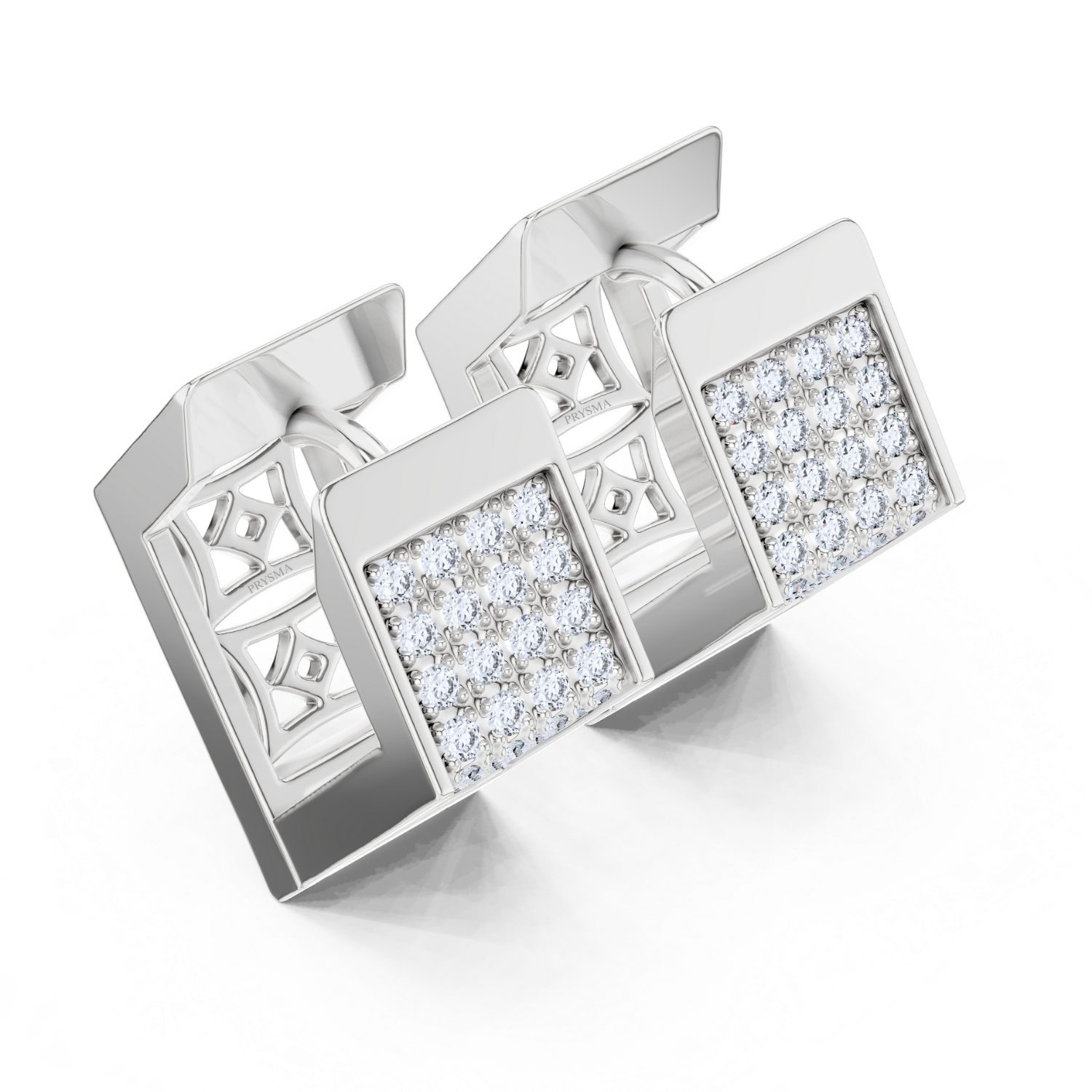 Pave-Set Diamond Huggie Earrings