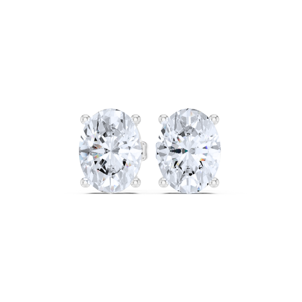 Classic Oval Diamond Studs