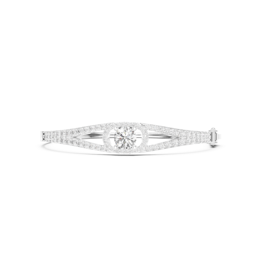 Aurielle Split-Shank Round Diamond Bracelet