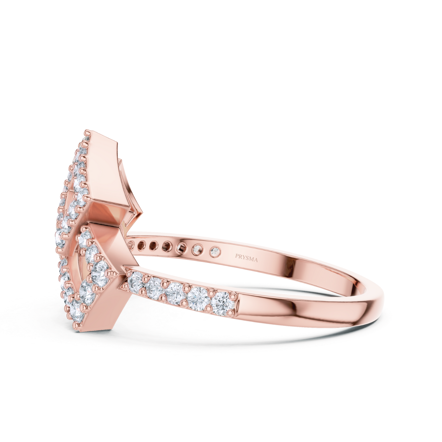 Modern Geometric Diamond Ring