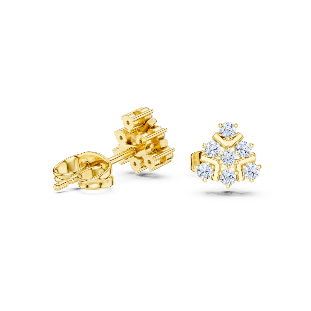 Aurora Snowflake Diamond Studs