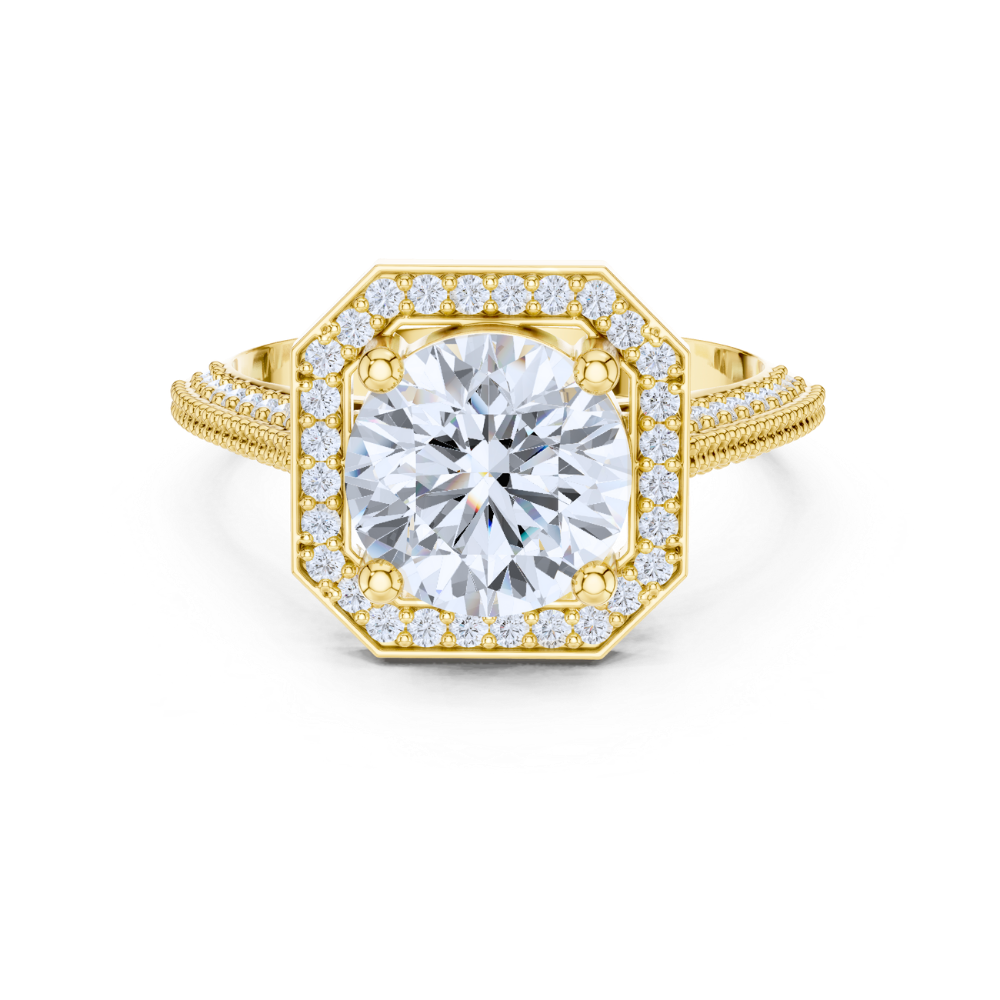 Imperial Octagon Halo Ring