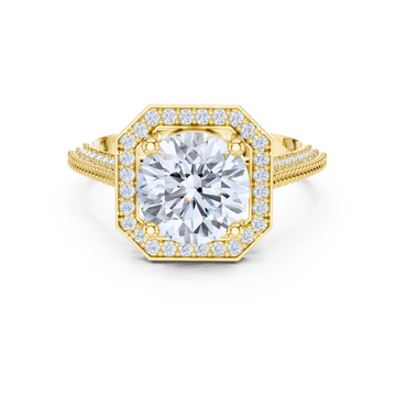 Imperial Octagon Halo Ring
