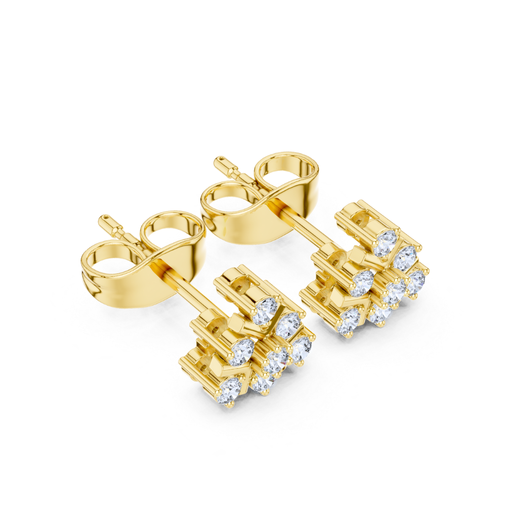 Aurora Snowflake Diamond Studs