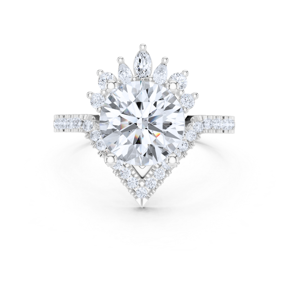 Radiant Crown Diamond Ring