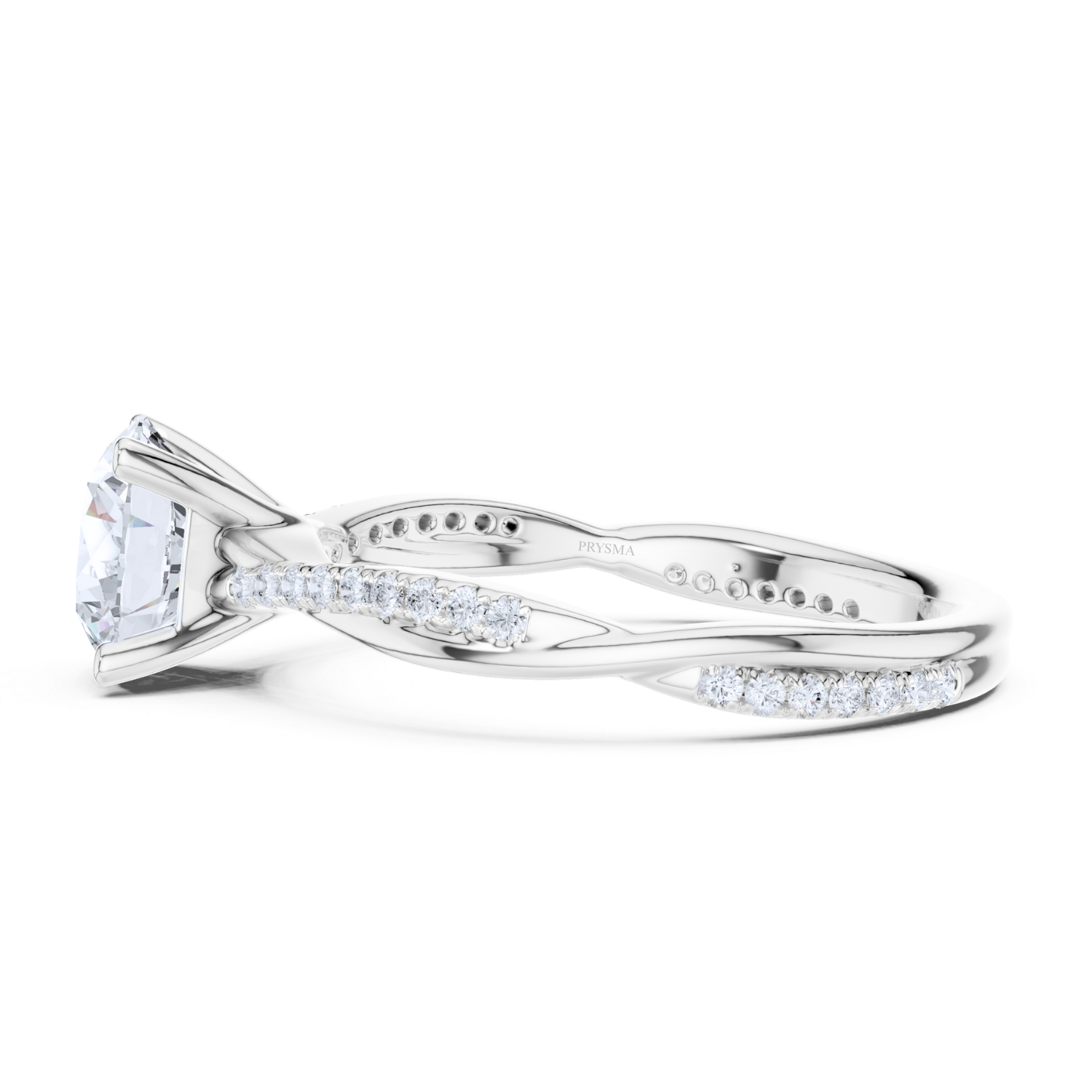 Pave Diamond Twist Ring
