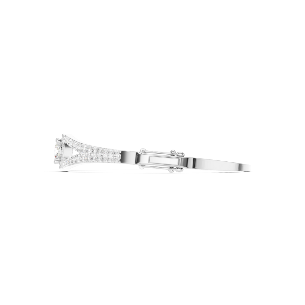 Aurielle Split-Shank Round Diamond Bracelet