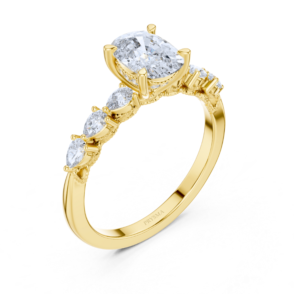 Radiant Harmony Cushion Diamond Ring