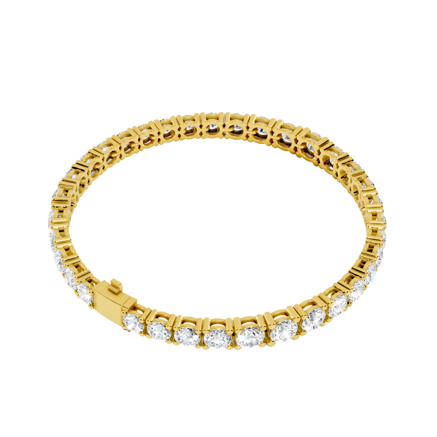 Classic Round-Cut Diamond Tennis Bracelet