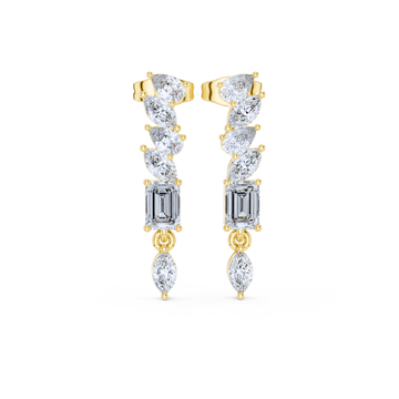 Celestia Marquise & Emerald Drop Earrings