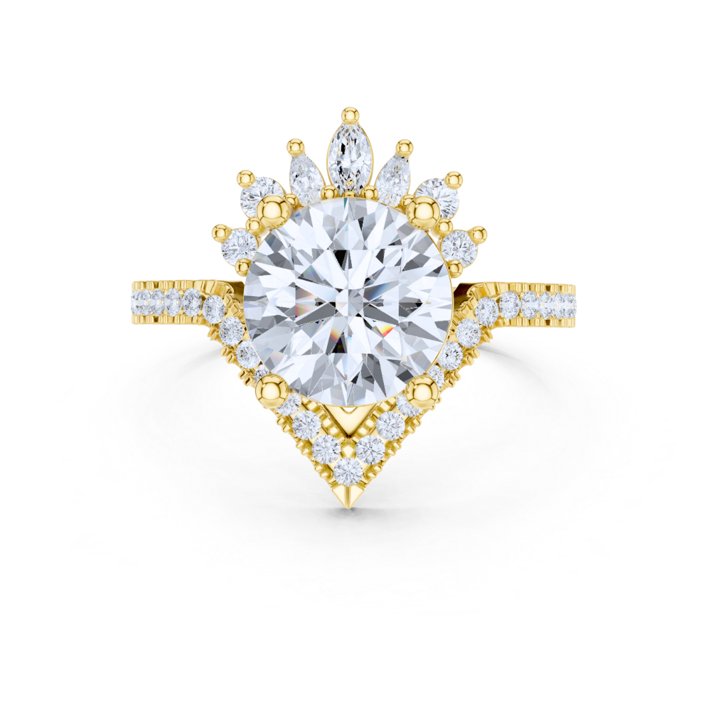 Radiant Crown Diamond Ring