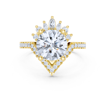 Radiant Crown Diamond Ring