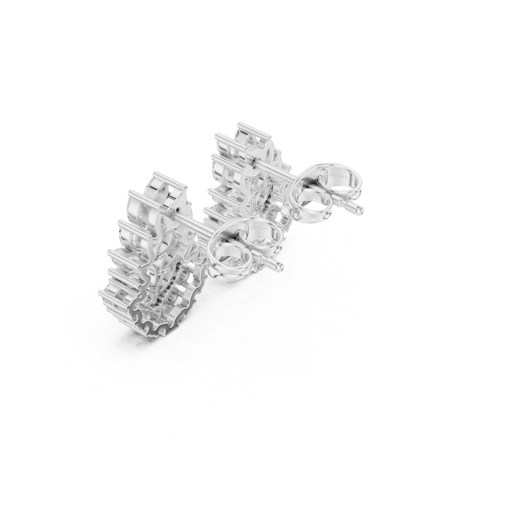 Radiant Vine Diamond Cluster Earrings