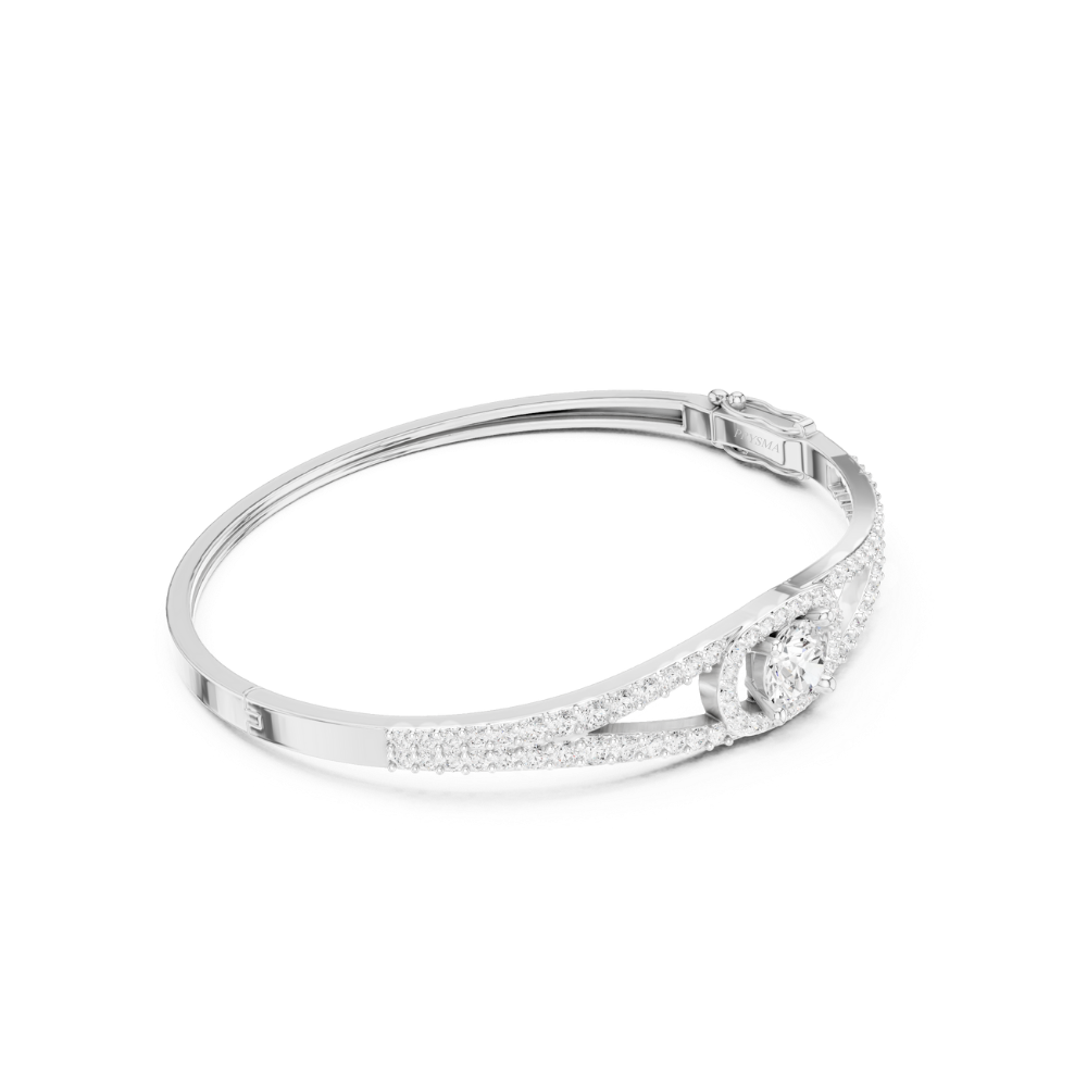 Aurielle Split-Shank Round Diamond Bracelet