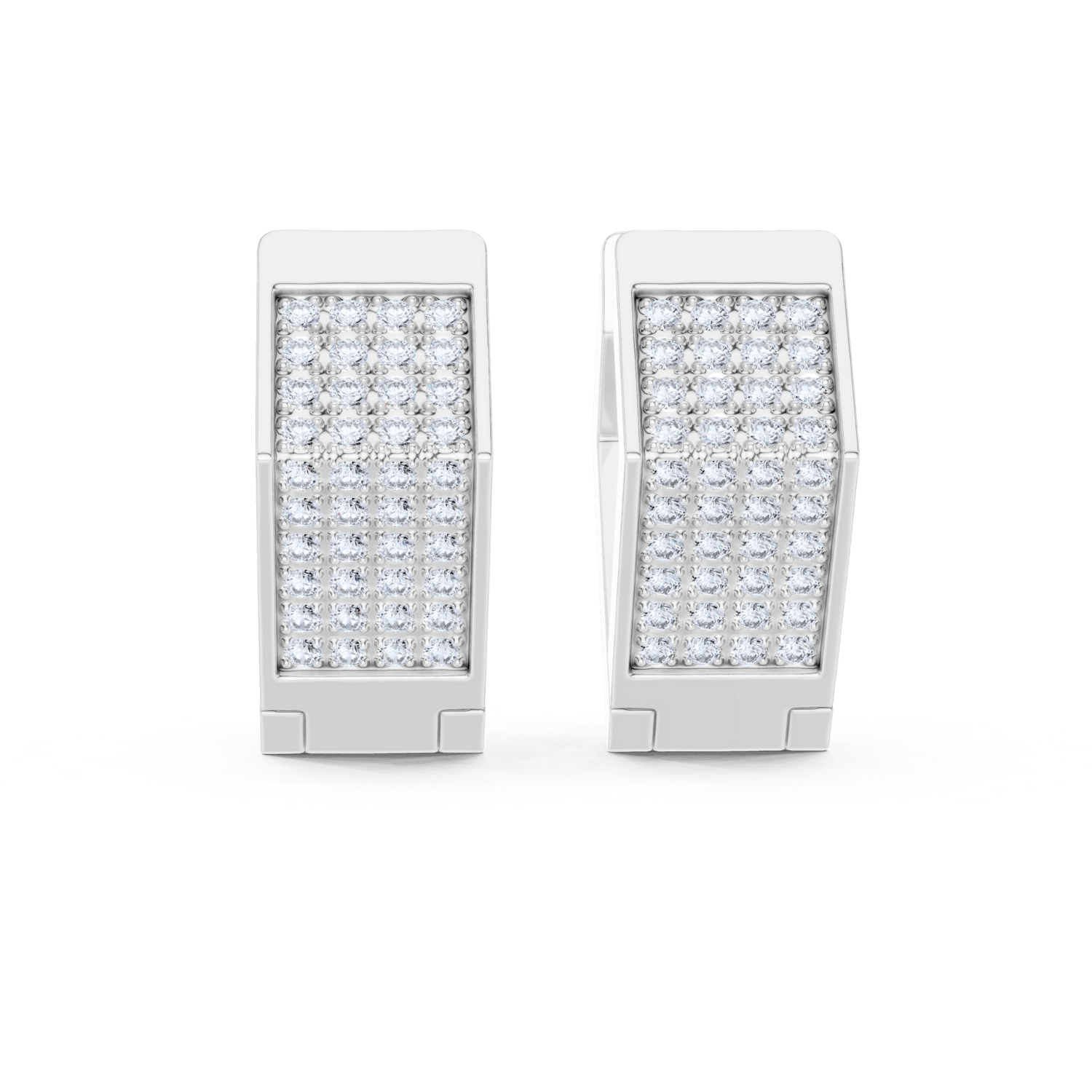 Pave-Set Diamond Huggie Earrings