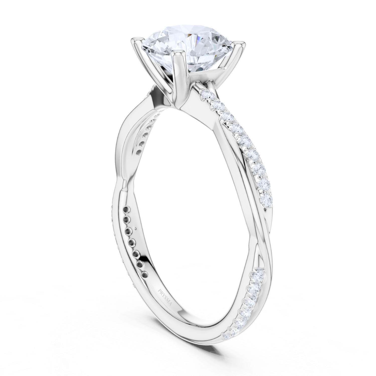 Pave Diamond Twist Ring