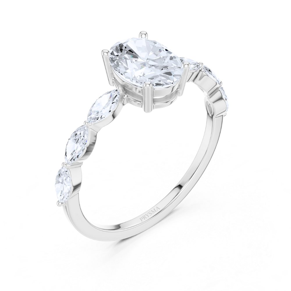 Marquise Whisper Oval Ring