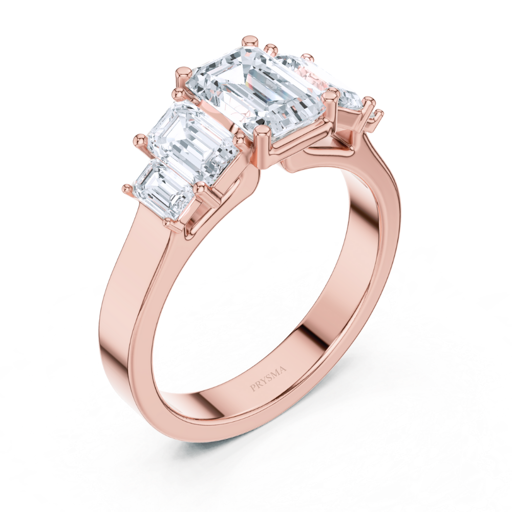 Grand Emerald-Cut Five Stone Ring