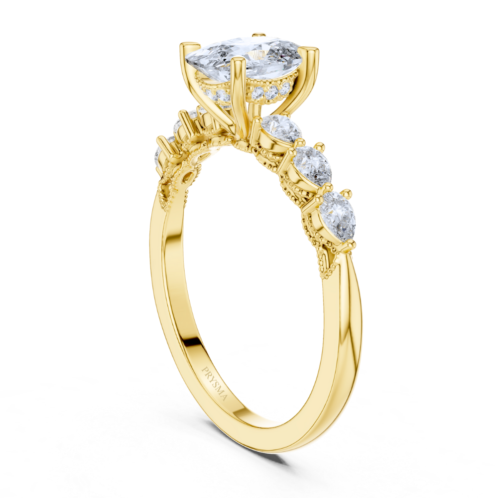 Radiant Harmony Cushion Diamond Ring