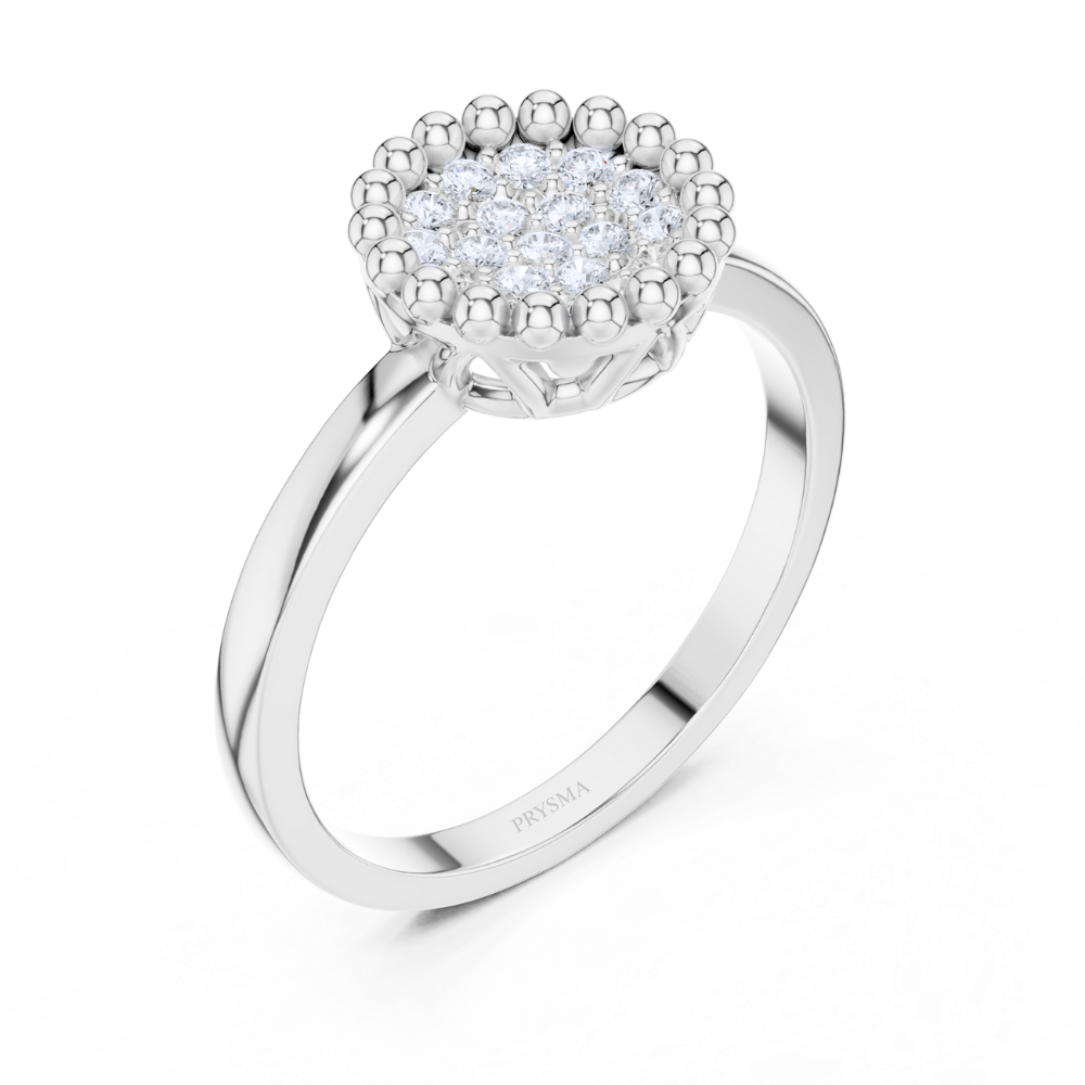Radiant Bloom Cluster Ring