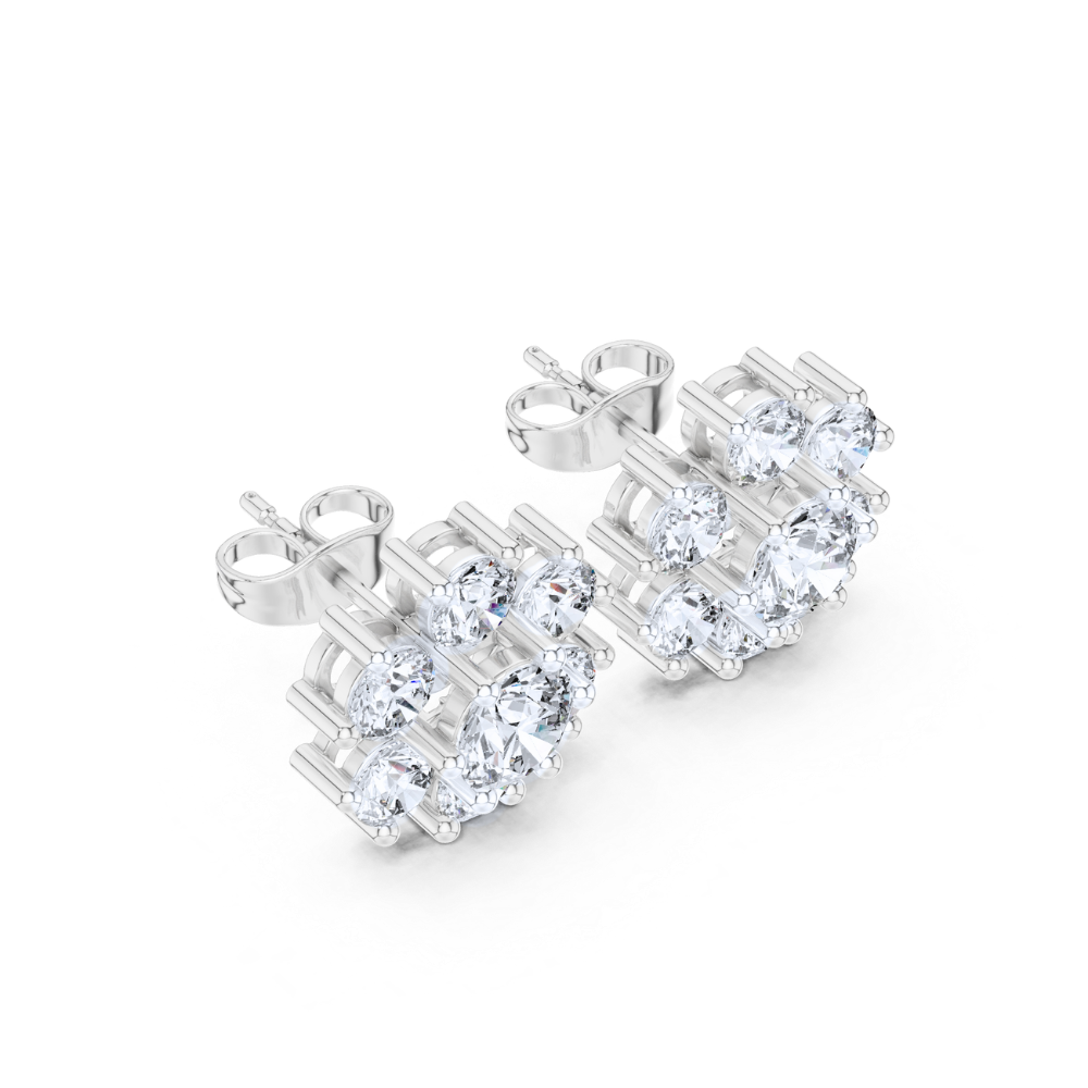 Celeste Cluster Diamond Flower Studs