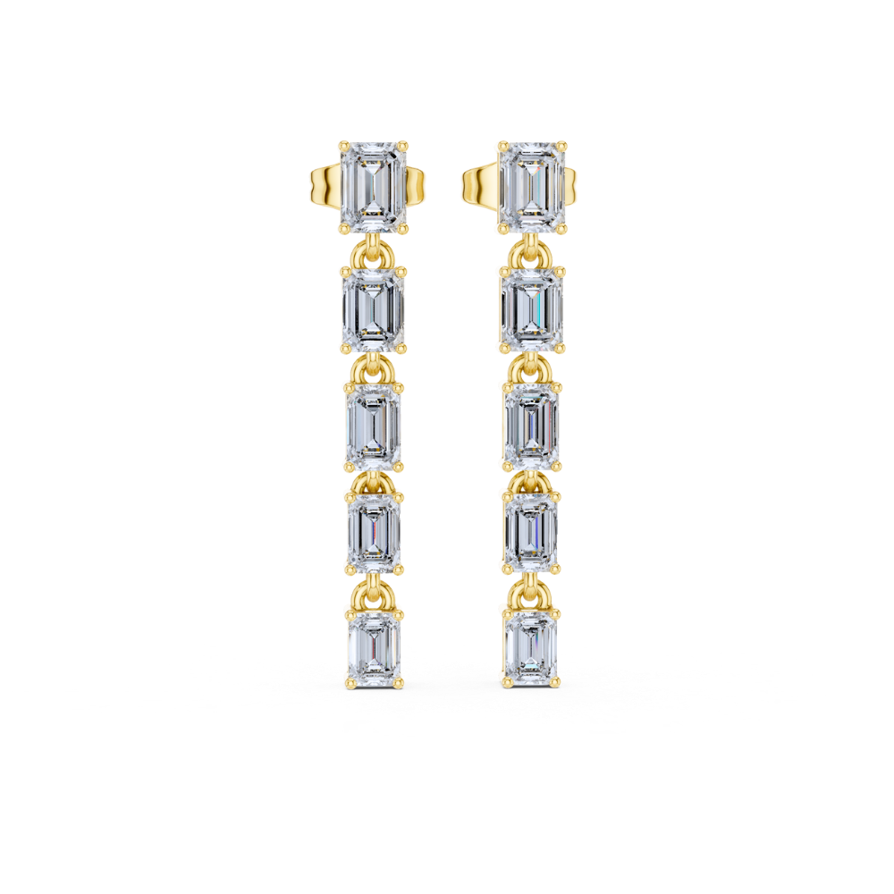Golden Grace Linear Drop Earrings
