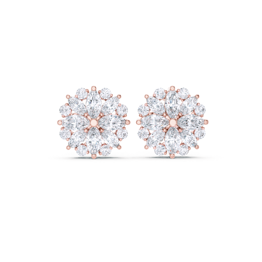 Celestia Floral Diamond Earrings