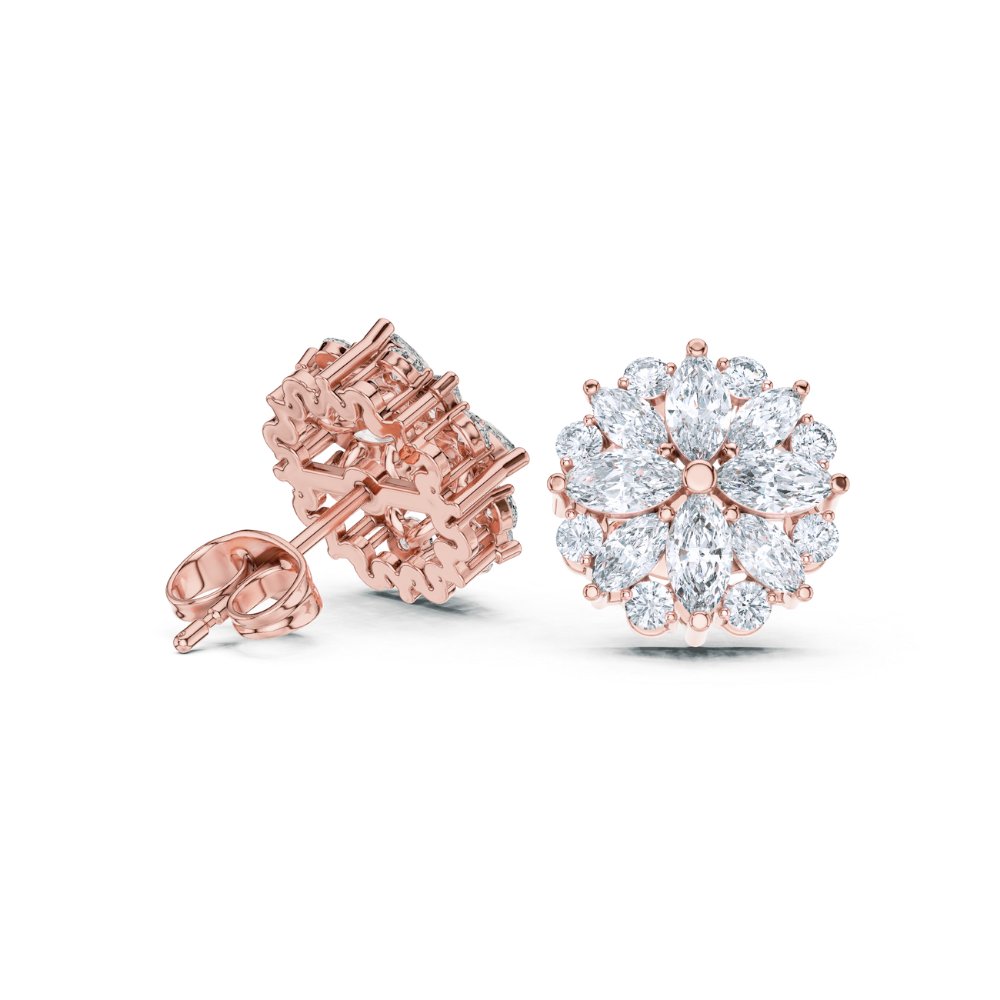 Celestia Floral Diamond Earrings