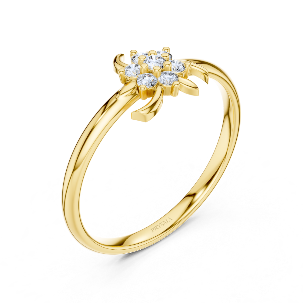 Twilight Petal Diamond Ring