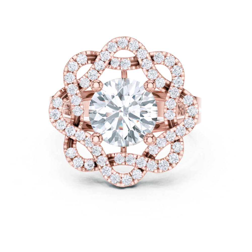 Radiant Blossom Halo Ring