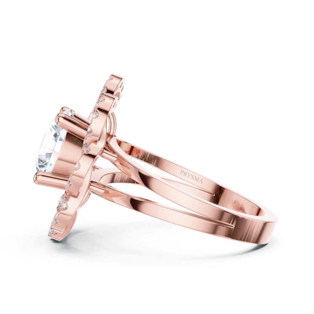 Radiant Blossom Halo Ring