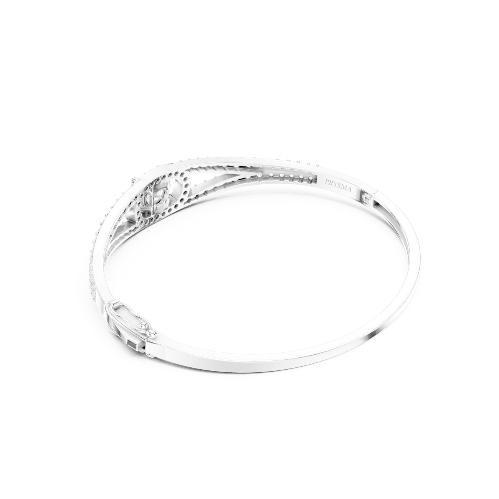 Aurielle Split-Shank Round Diamond Bracelet