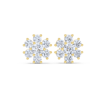 Celeste Cluster Diamond Flower Studs