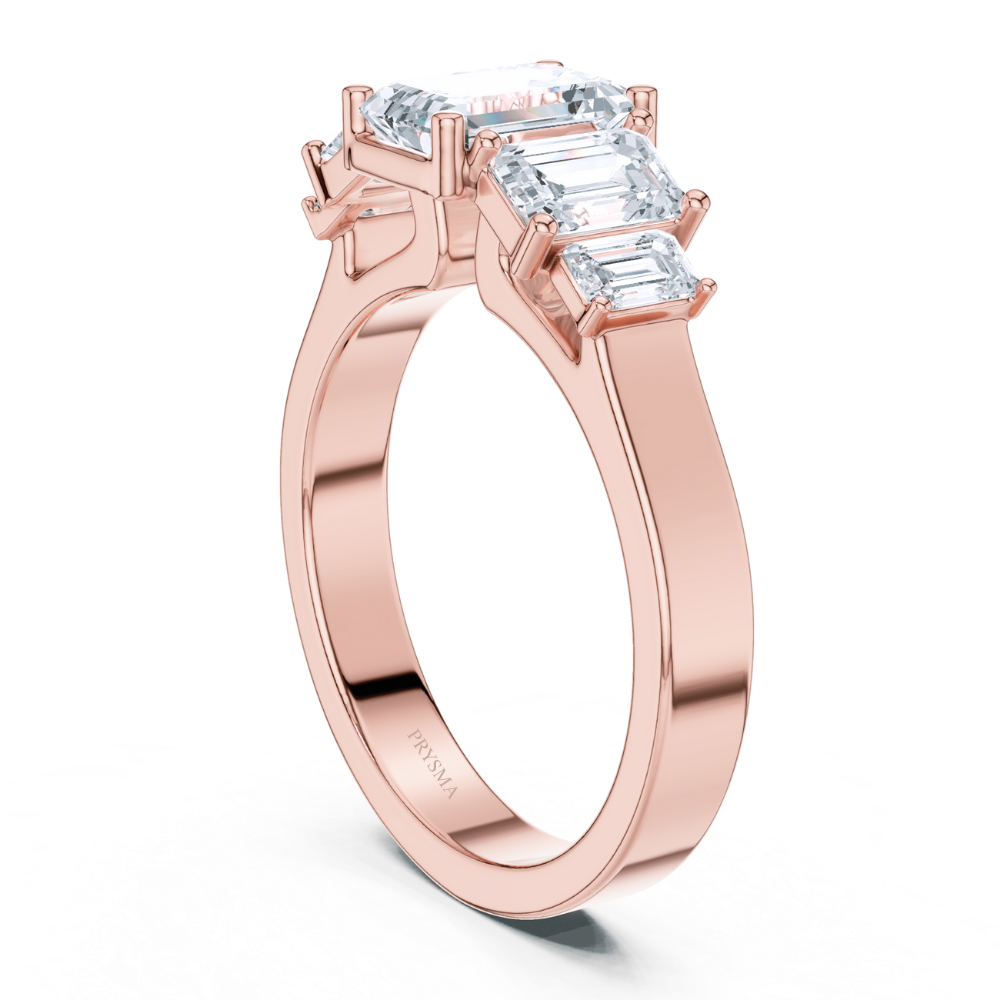 Grand Emerald-Cut Five Stone Ring