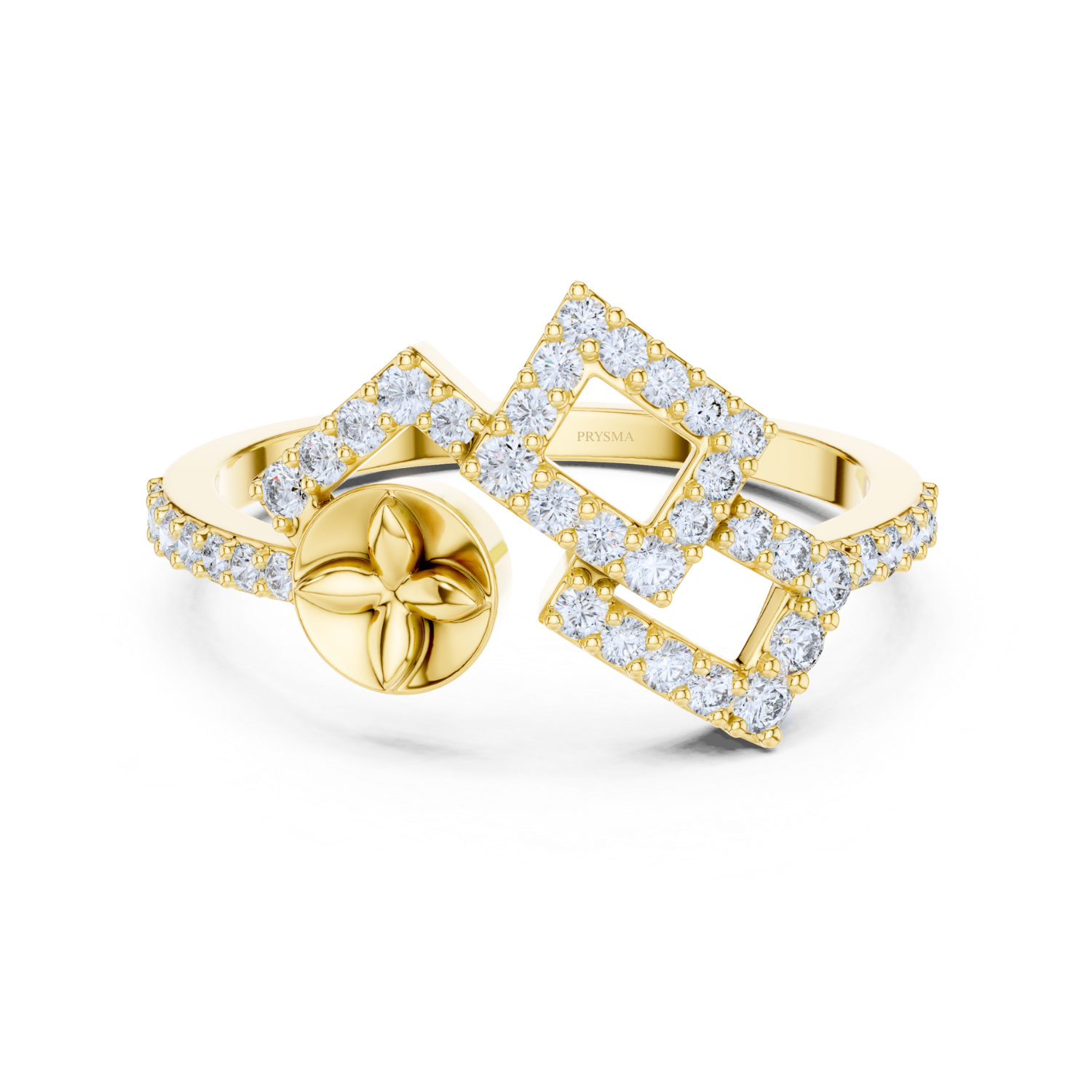 Modern Geometric Diamond Ring