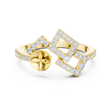 Modern Geometric Diamond Ring