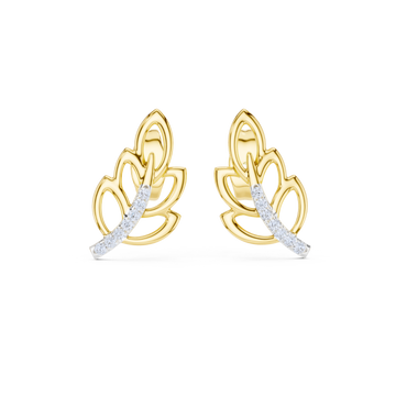 Elegant Leaf Diamond Earrings