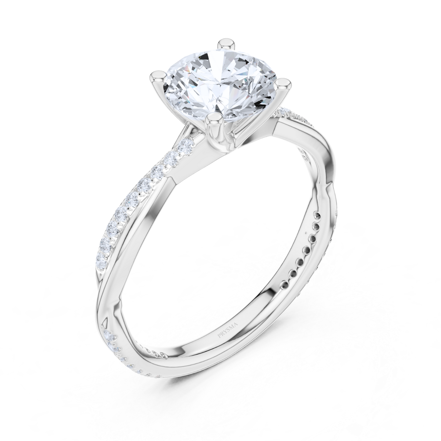 Pave Diamond Twist Ring
