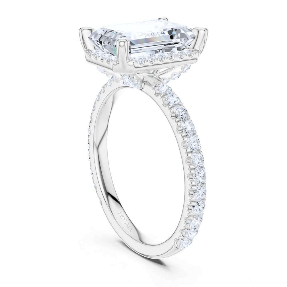 The Regal Emerald Halo Ring