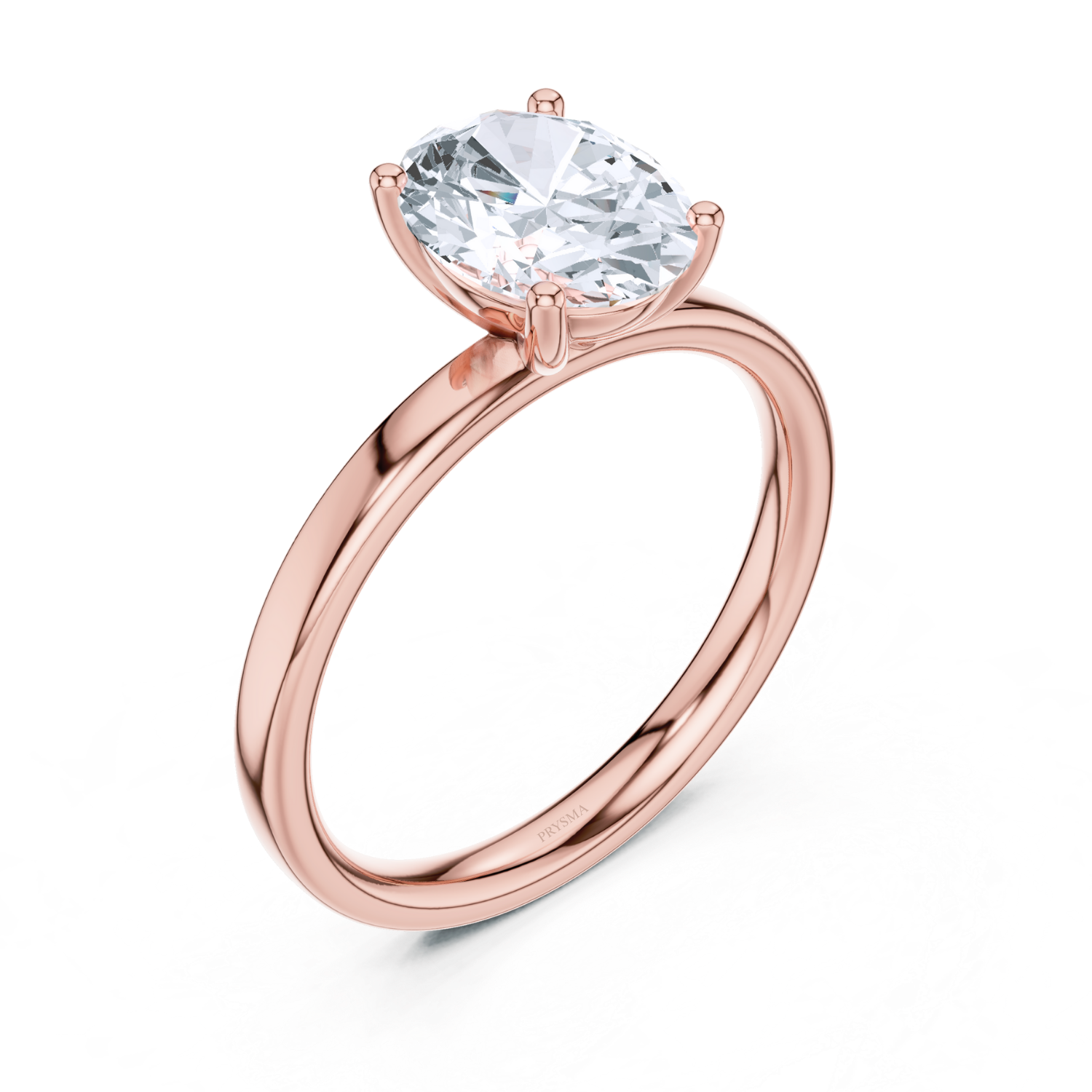 Oval Cut Solitaire Diamond Classic Four-Prong Setting