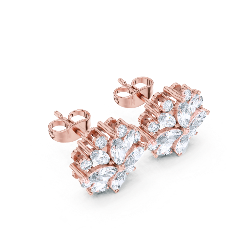Celestia Floral Diamond Earrings