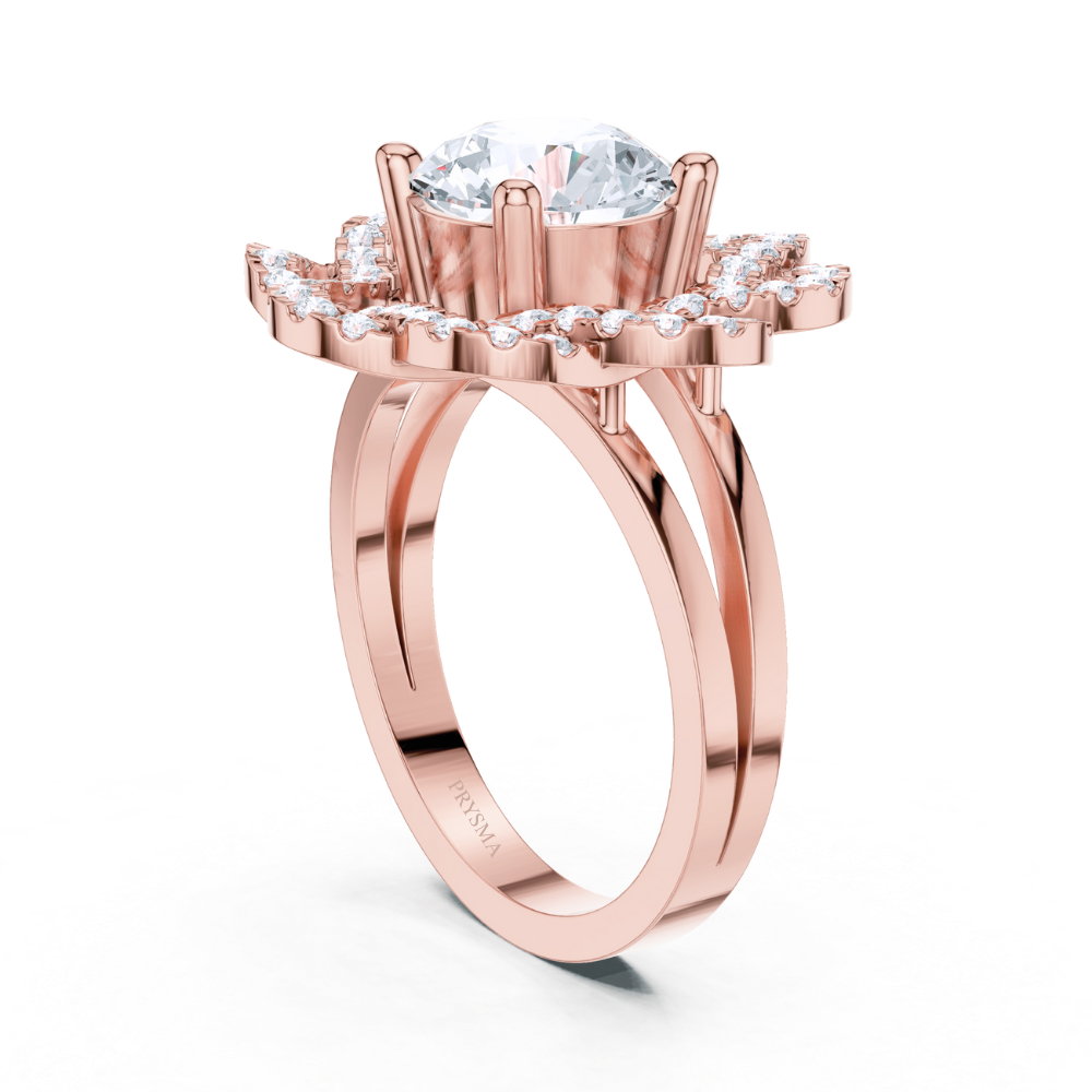 Radiant Blossom Halo Ring