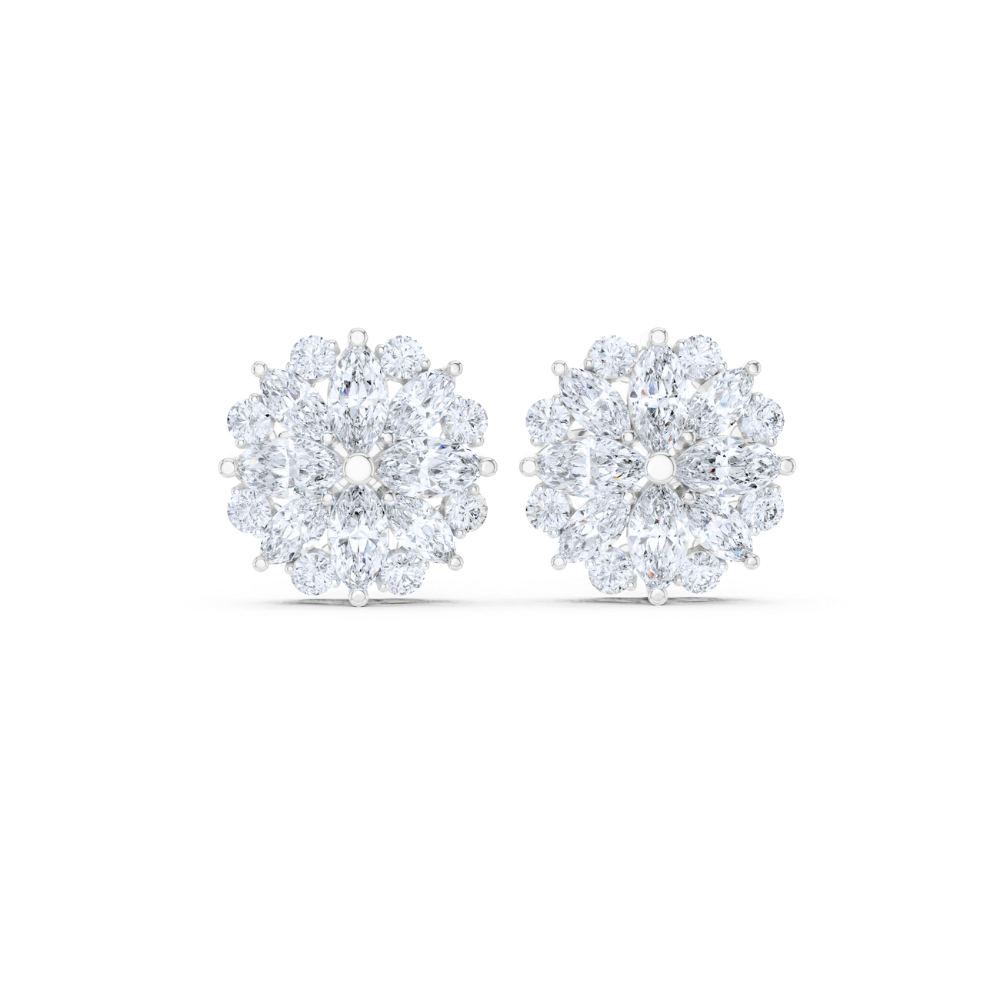 Celestia Floral Diamond Earrings