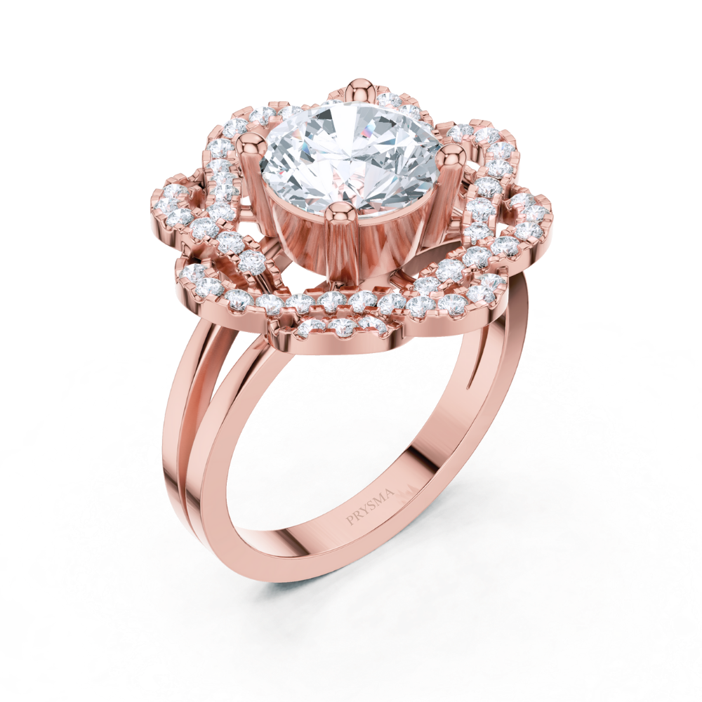 Radiant Blossom Halo Ring
