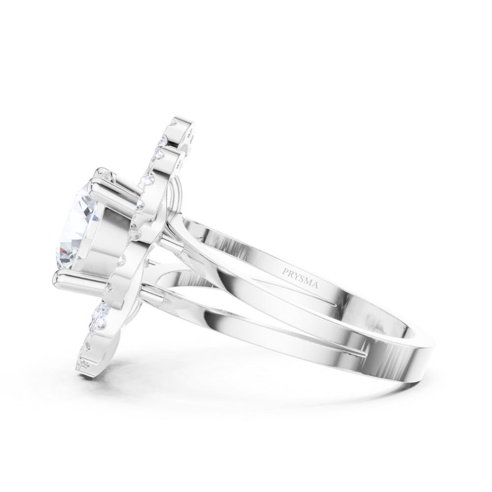 Radiant Blossom Halo Ring